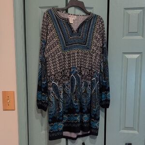 Papillon Blanc Gray and Black Tunic